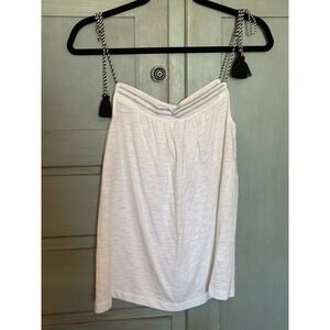 White Label ANTHROPOLOGIE Tank Tie Tassel Straps Boho Size Small